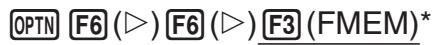 CASIO FX-9860G AU PLUS - Example To delete the contents of function memory number 1 - 3
