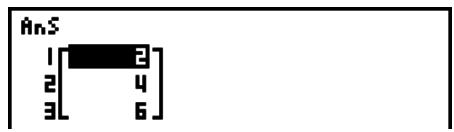 CASIO FX-9860G AU PLUS - Example To assign the contents of column 2 of the following matrix to list 1: - 1