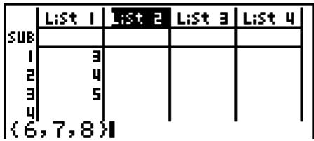 CASIO FX-9860G AU PLUS - - To batch input a series of values - 4