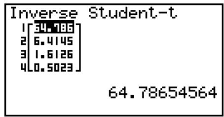 CASIO FX-9860G AU PLUS - - Inverse Student- t Cumulative Distribution - 2