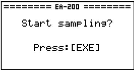 CASIO FX-9860G AU PLUS - - To start sampling - 2