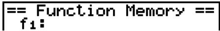 CASIO FX-9860G AU PLUS - Example To delete the contents of function memory number 1 - 4