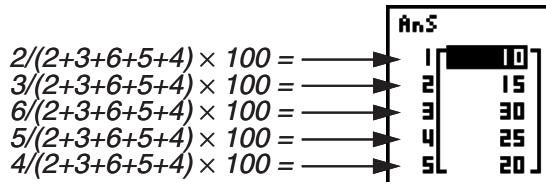 CASIO FX-9860G AU PLUS - Example To calculate the product of values in List 1 (2, 3, 6, 5, 4) - 2