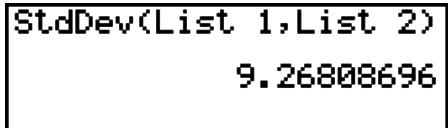 CASIO FX-9860G AU PLUS - ■ Determining Standard Deviation and Variance from List Data - 1