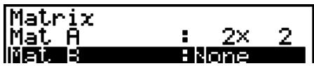 CASIO FX-9860G AU PLUS - - To specify the dimensions (size) of a matrix - 5