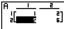 CASIO FX-9860G AU PLUS - Example To delete row 2 - 2