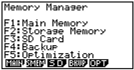 CASIO FX-9860G AU PLUS - Using the Memory Manager - 2