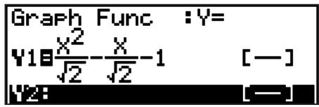 CASIO FX-9860G AU PLUS - - Math Input/Output Mode Input in the GRAPH Mode - 2