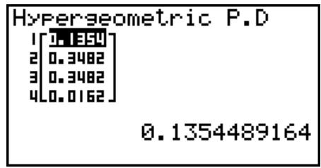 CASIO FX-9860G AU PLUS - • Hypergeometric Probability - 2