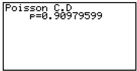CASIO FX-9860GII - - Poisson Cumulative Distribution - 3