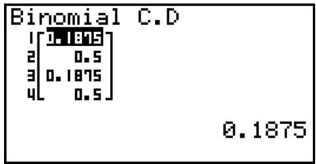 CASIO FX-9860GII - - Binomial Cumulative Distribution - 2