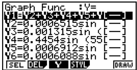 CASIO FX-9860GII - To perform Fourier series expansion - 6