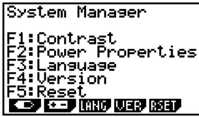 CASIO FX-9860GII - Using the System Manager - 1