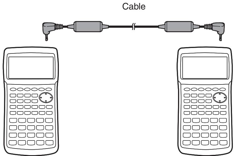 CASIO FX-9860GII - - To connect two units - 1