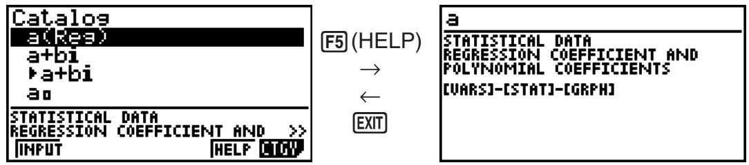 CASIO FX-9860GII - - To use the Catalog to input a command - 1