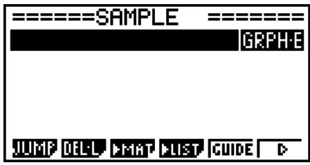 CASIO FX-9860GII - - To enter the guide creation mode - 1