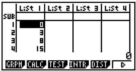CASIO FX-9860GII - ■ Inputting Scientific Calculations into a List - 3