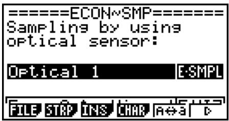 CASIO FX-9860GII - - To execute sampling from an Econ Sampling strip - 1