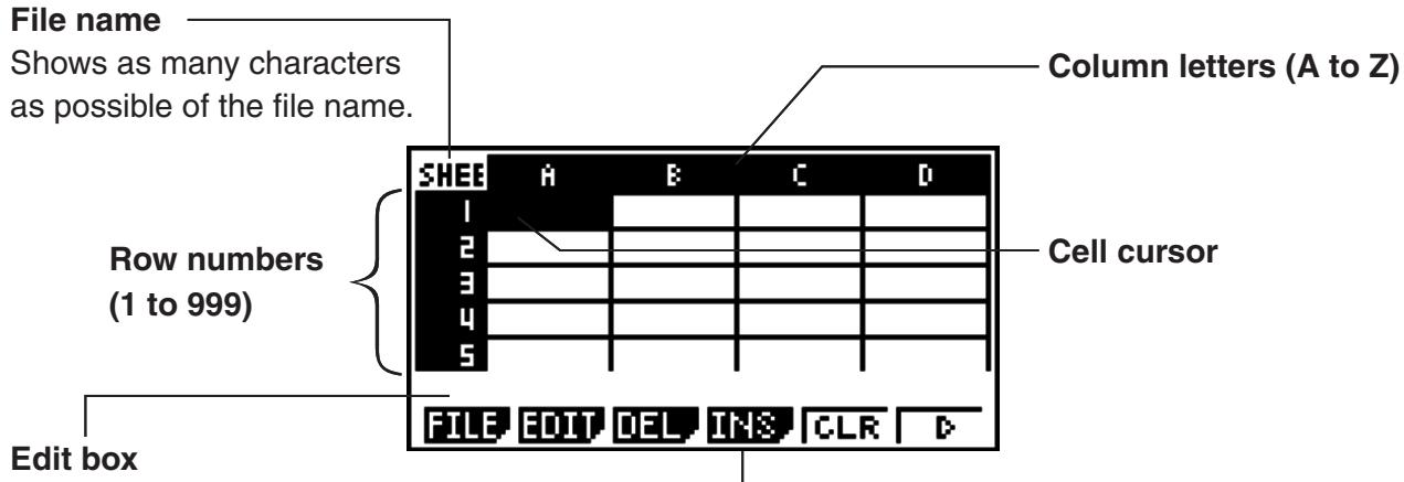 CASIO FX-9860GII - Spreadsheet Basics and the Function Menu - 1
