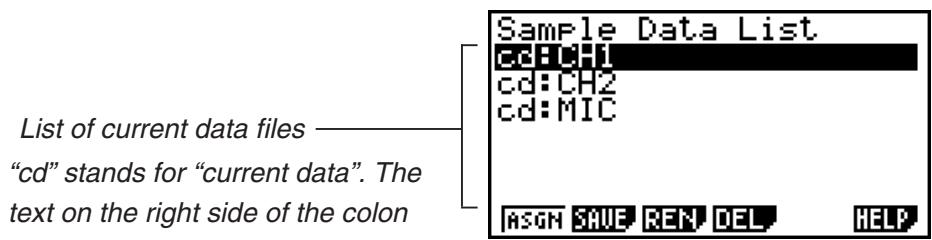 CASIO FX-9860GII - - To save current sample data to a file - 2