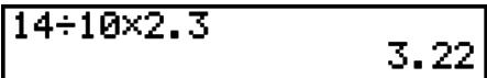 CASIO FX-9860GII - Making Corrections in the Original Calculation - 8