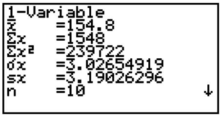 CASIO FX-9860GII - ■ Single-Variable Statistical Calculations - 1
