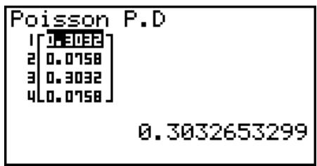 CASIO FX-9860GII - - Poisson Probability - 1