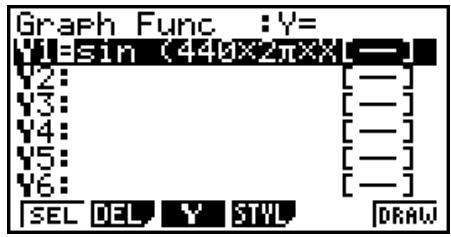 CASIO FX-9860GII - - To configure a setup for speaker output - 2