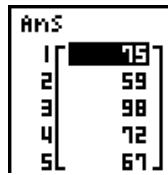 CASIO FX-9860GII - Example To find whether List 1 (75, 16, 98, 46, 56) or List 2 (35, 59, 58, 72, 67) contains the greatest value - 1