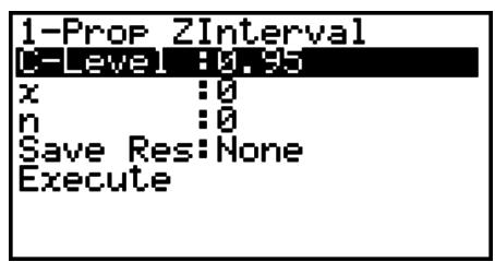 CASIO FX-9860GII - 1-Prop Z Interval - 1