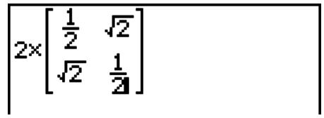 CASIO FX-9860GII - - Math Input/Output Mode Input Examples - 1