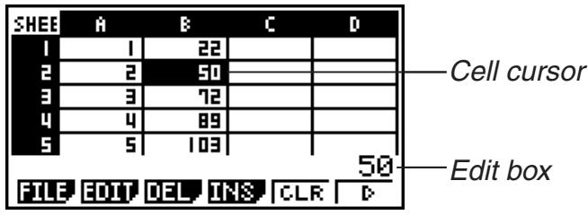 CASIO FX-9860GII - Using the Cell Cursor - 1