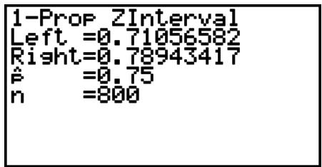 CASIO FX-9860GII - 1-Prop Z Interval - 2