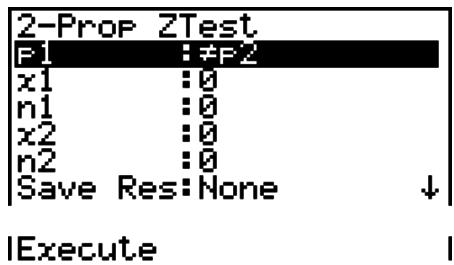 CASIO FX-9860GII - 2-Prop Z Test - 1