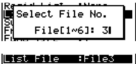 CASIO FX-9860GII - - To switch between list files - 2