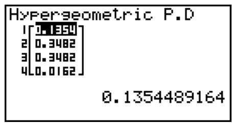 CASIO FX-9860GII - Hypergeometric Probability - 2