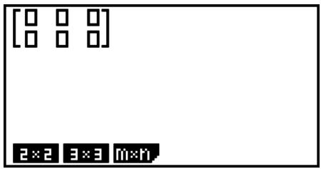 CASIO FX-9860GII - Example To create a 2-row × 3-column matrix - 2