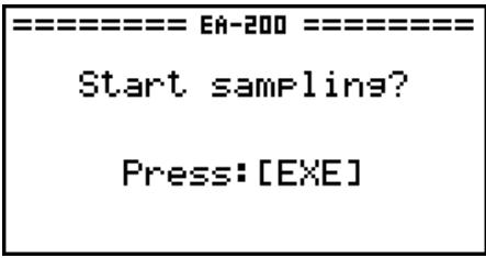 CASIO FX-9860GII - - To start sampling - 2