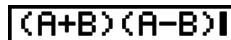 CASIO FX-9860GII - Example To store the function (A + B)(A - B) as function memory number 1 - 2