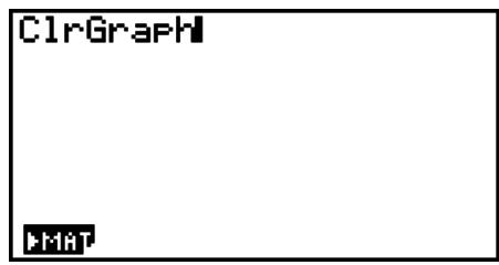 CASIO FX-9860GII - Example To use the Catalog to input the CrlGraph command - 2