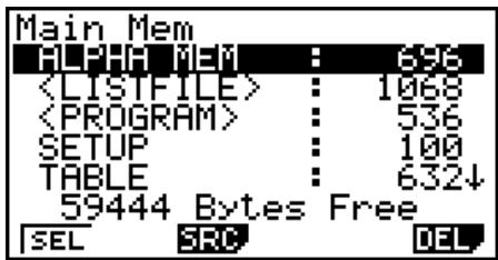 CASIO FX-9860GII - Using the Memory Manager - 1