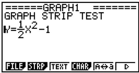 CASIO FX-9860GII - - To insert a strip - 1