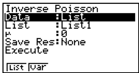 CASIO FX-9860GII - - Inverse Poisson Cumulative Distribution - 1
