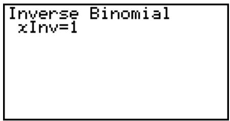 CASIO FX-9860GII - - Inverse Binomial Cumulative Distribution - 3