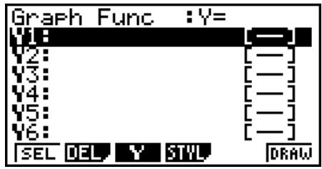 CASIO FX-9860GII - - To overlay a Y = f(x) graph on an existing graph - 1