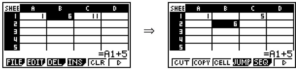 CASIO FX-9860GII - Cutting and Pasting Cell Contents - 1