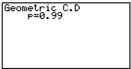 CASIO FX-9860GII - - Geometric Cumulative Distribution - 3