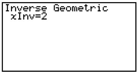 CASIO FX-9860GII - - Inverse Geometric Cumulative Distribution - 3