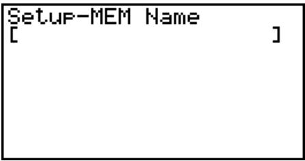 CASIO FX-9860GII - - To save a setup - 2