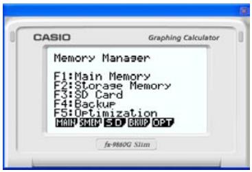 CASIO FX-9860G SLIM MANAGER PLUS - When to select a folder on your computer's hard disk - 1